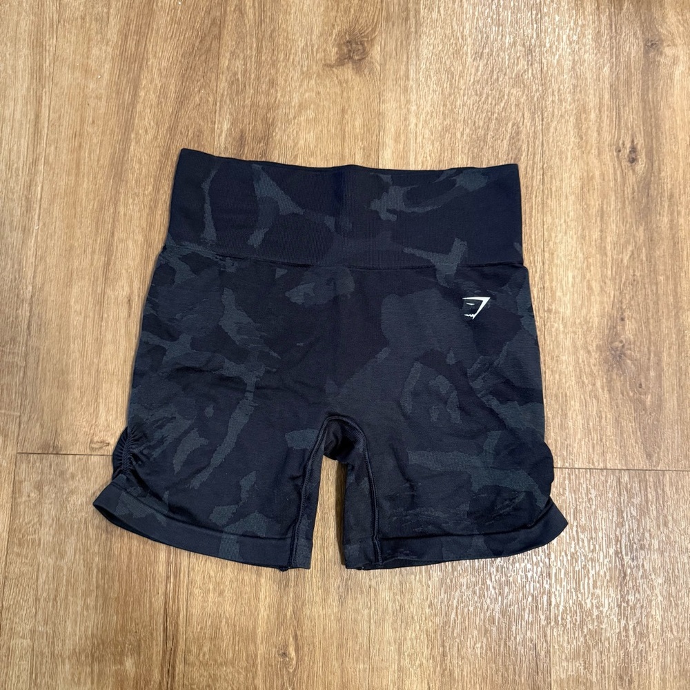 Gymshark Black Patterned Women's Bike Shorts